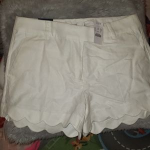 NWT J Crew Scallop Edge Shorts